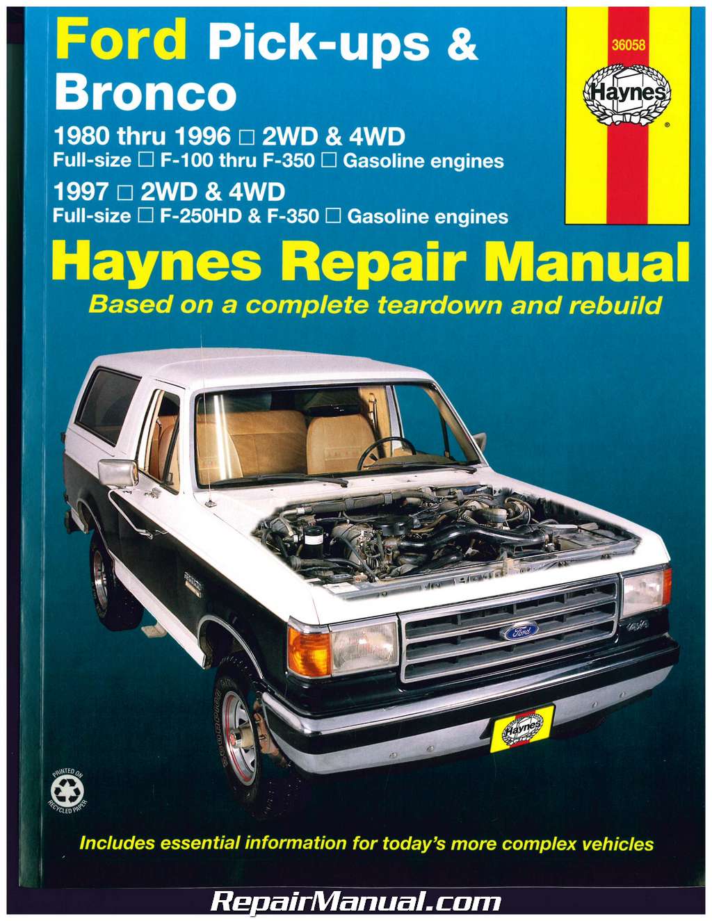 1980 95 Automotive bronco ford haynes haynes manual pickup repair #8