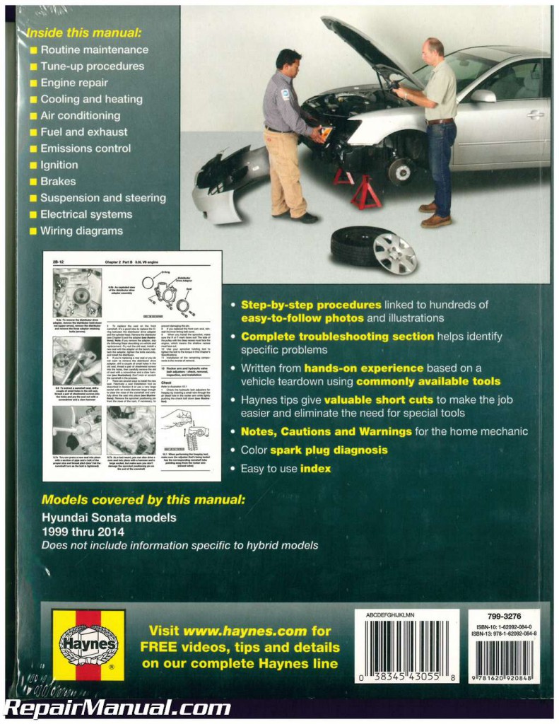 Haynes Hyundai Sonata 19992014 Auto Repair Manual