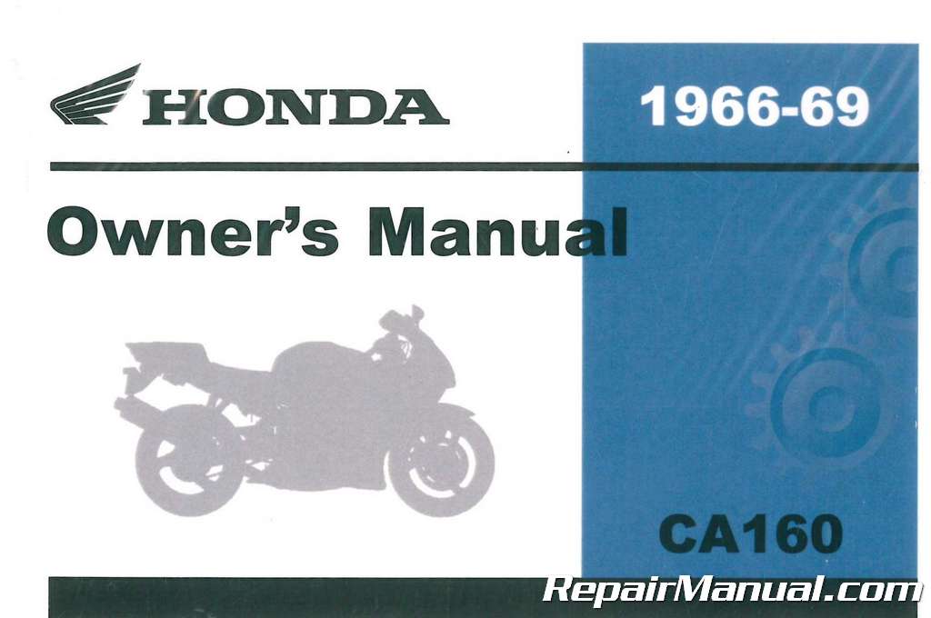 Honda CA160 Benly Baby Touring Dream 1966-1969 Owners Manual PDF 