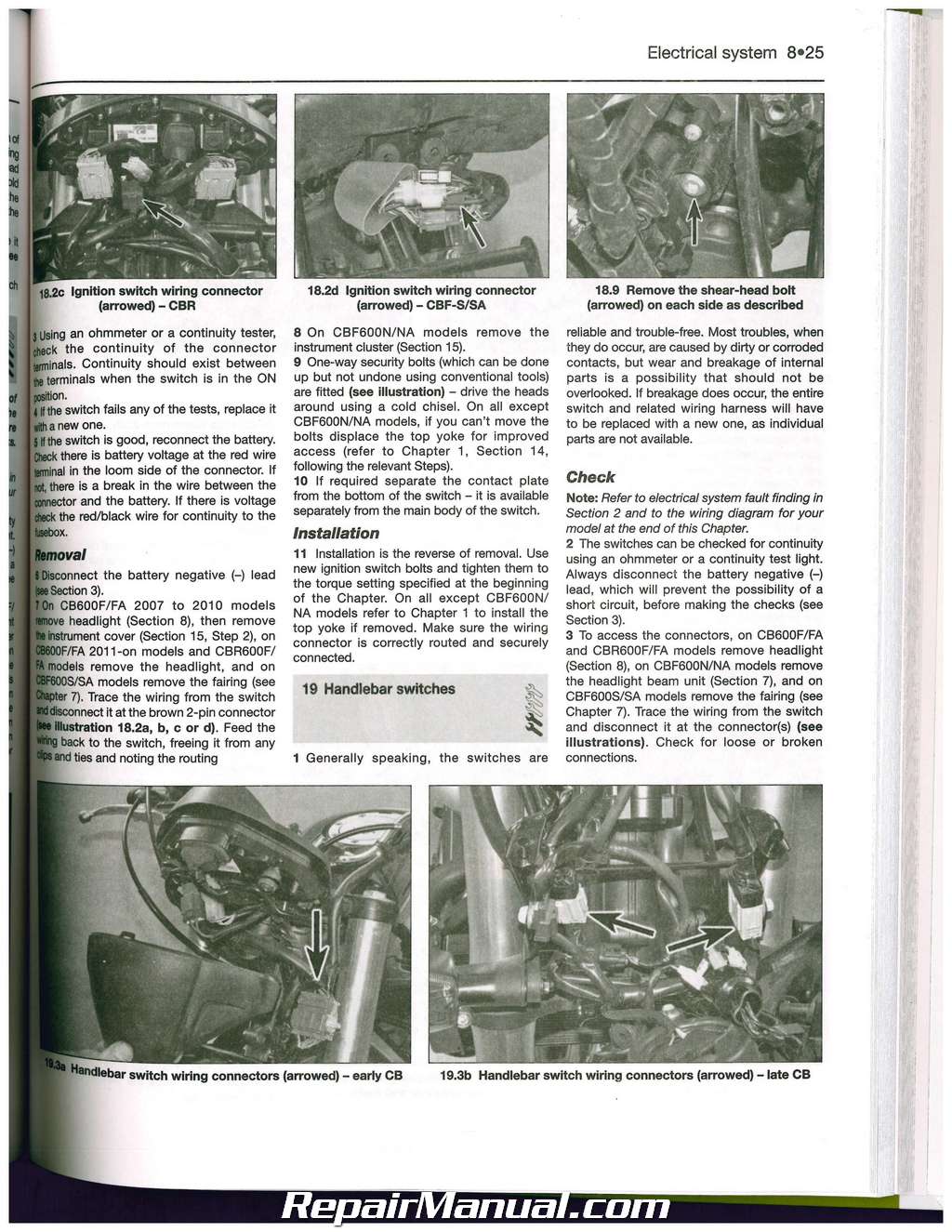 Honda CB600F Hornet CBF600 1998-2006 Haynes Workshop Manual 