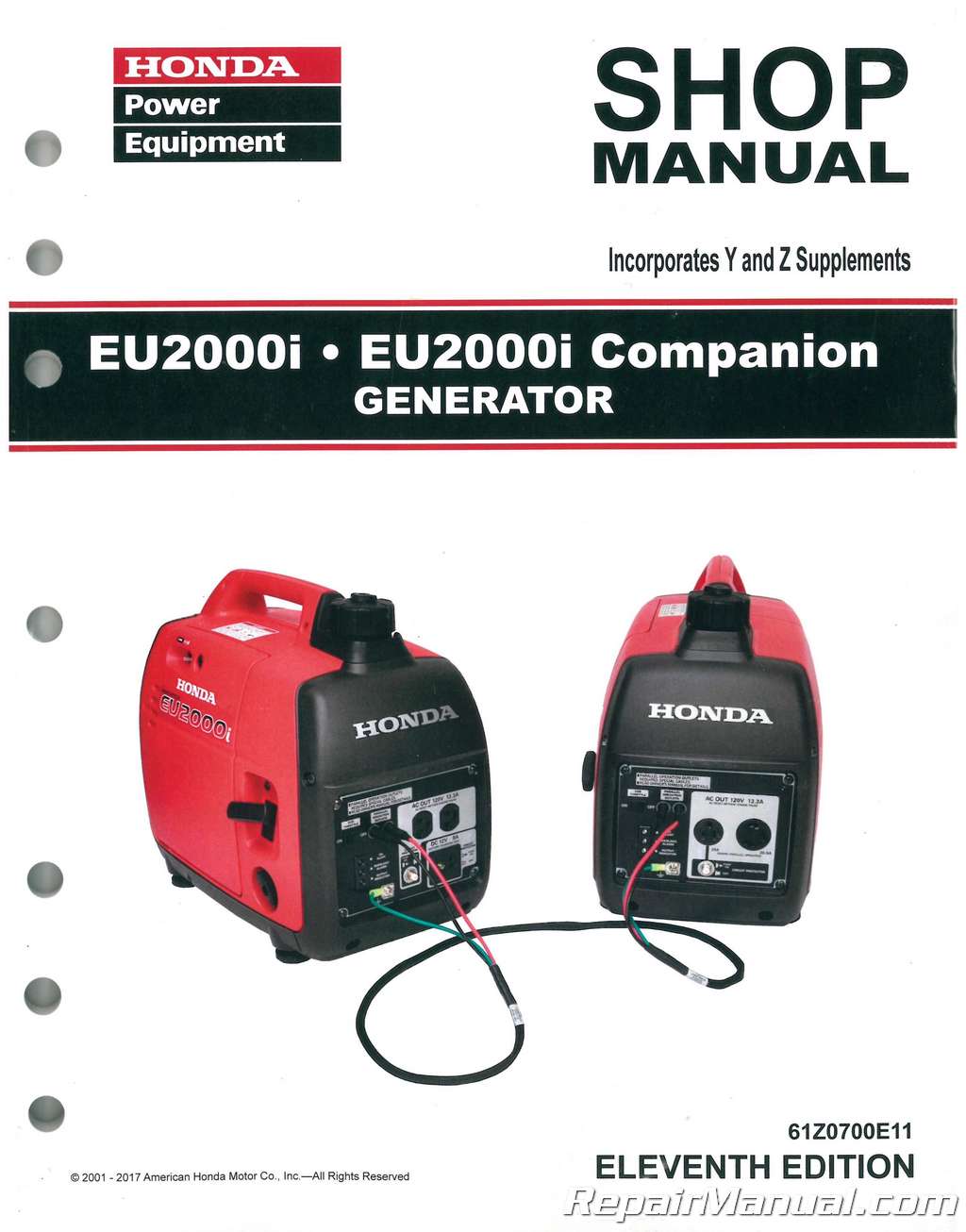 Honda Eu2000i Eu2000i Companion Generator Shop Manual
