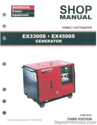 Manuale manual libretto uso manutenzione generatore generator HONDA E ES 4500 