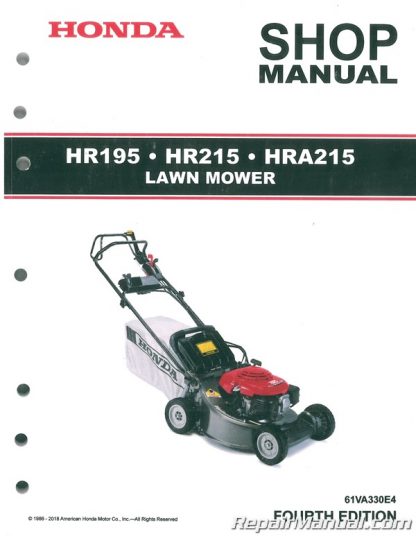 Honda HR195 HR215 And HRA215 Lawn Mower Shop Manual