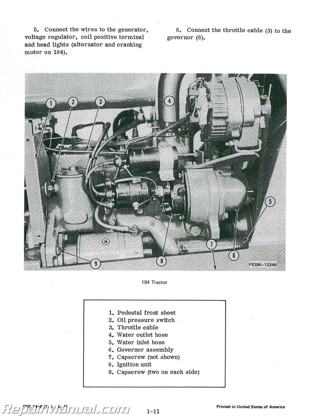 IH Cub Cadet  Model's 154-184-185 Service Manual 