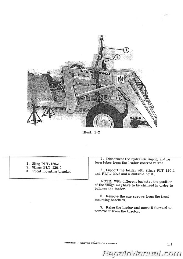 International Harvester 270A 270-A Tractor Backhoe Hoe Chassis Service Manual IH