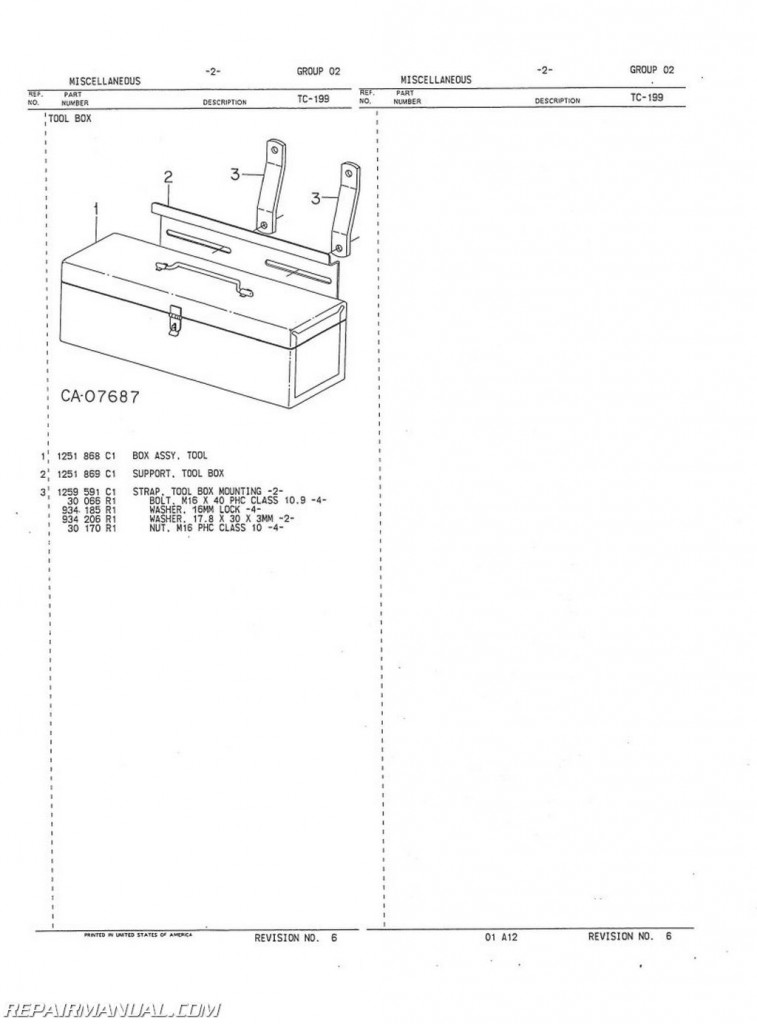 International Harvester 5088 5288 5488 DSL Chassis Parts Manual