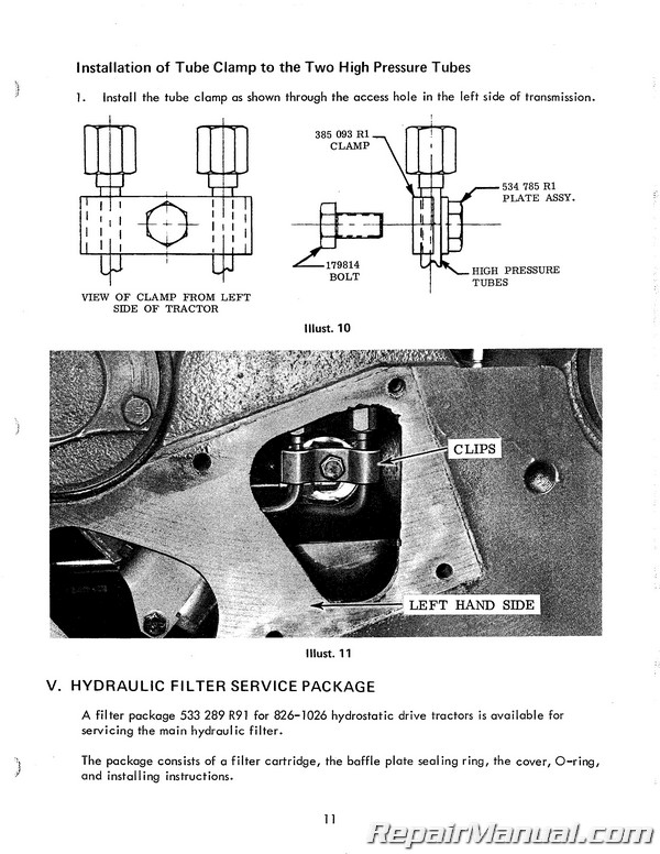 FARMALL International 1026 21026 Parts Catalog Manual