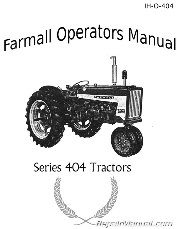 International Farmall 340 Tractor Operators Owners Manual Row Crop & Utility 