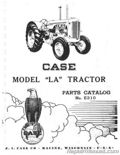 J.I. Case LA Tractor Parts Manual