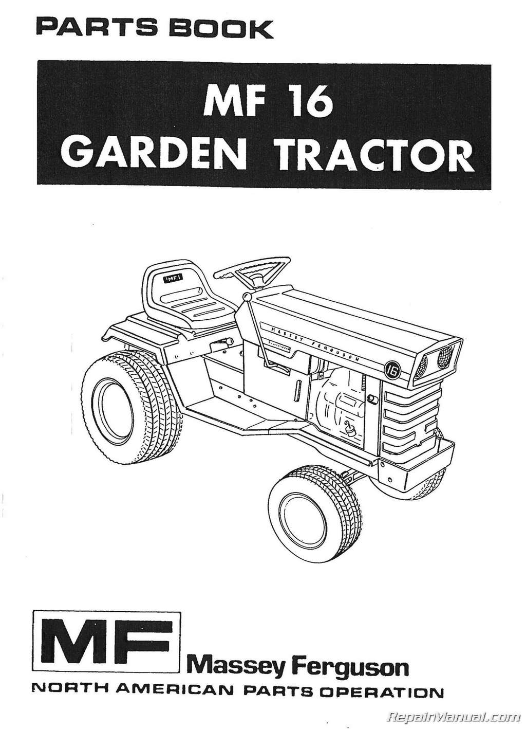 Massey Ferguson Mf16 Garden Tractor Parts Manual