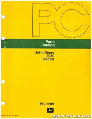 Used John Deere 2030 Tractor Parts Manual