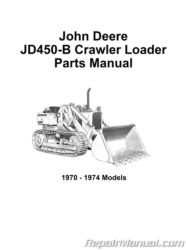 PARTS MANUAL FOR JOHN DEERE 450-B JD450B CRAWLER TRACTOR CATALOG INCLUDES WINCH 