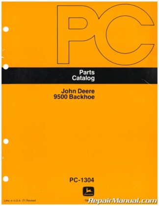 Used John Deere 9500 Backhoe Parts Manual