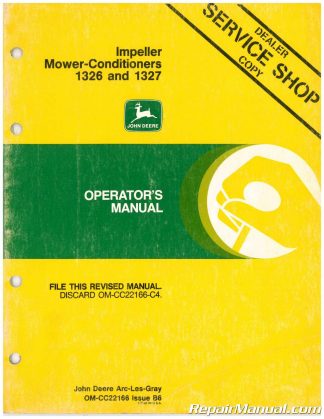 John Deere 480 Mower Conditioner Operator's Manual WPGH Clean Cover 