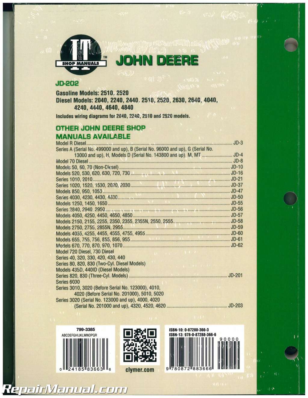 John Deere Tractor Manual 2040 2510 2520 2240 2440 2630 ... jd 2520 wiring diagram 