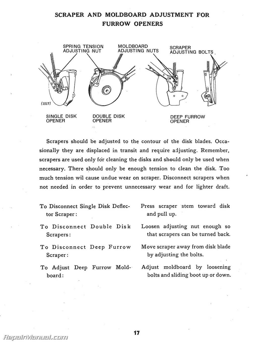 John Deere Model B Grain Drill Seed Chart