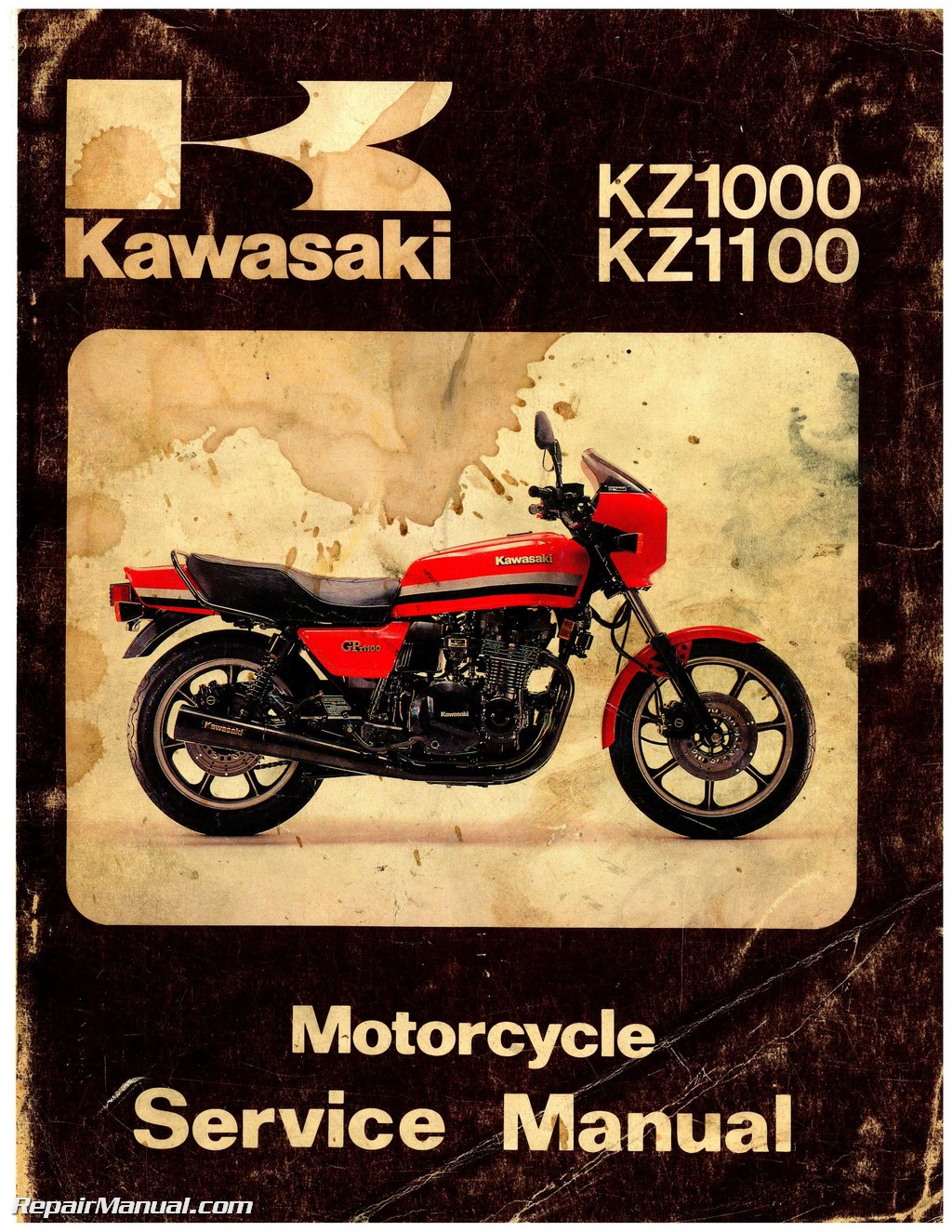 Diktat vrede kantsten 1981-1982 Kawasaki KZ1000 KZ1100 Motorcycle Repair Service Manual