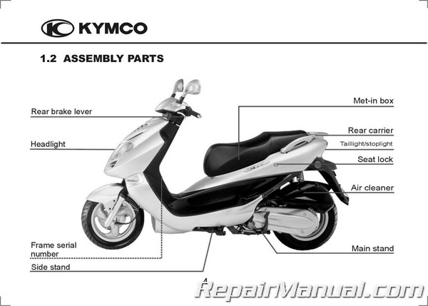 Kymco Bet Win 250 Scooter Owners Manual