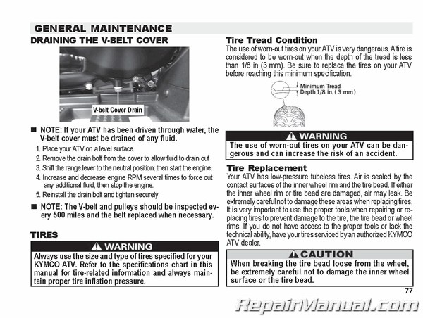 Atv Tire Pressure Chart