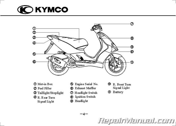 Kymco Super 9 Scooter Owners Manual