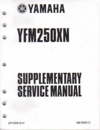 Official 2001 Yamaha YFM250 Factory Service Manual Supplement