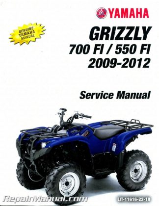 Official 2009-2012 Yamaha YFM550FI YFM700FI Grizzly Utility ATV Service Manual
