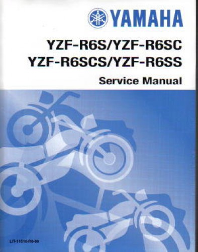 Official 2003-2004 2006 Yamaha YZF-R6S SC T Factory Service Manual