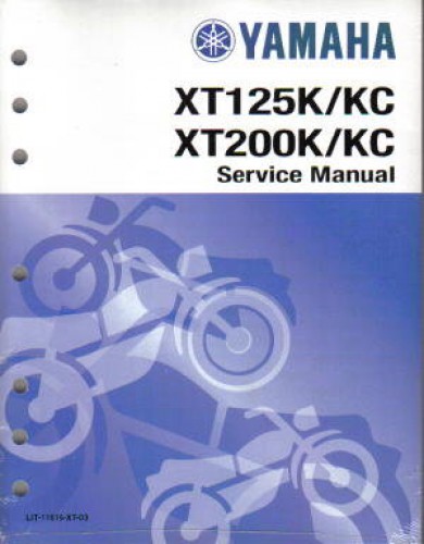 Official 1983 Yamaha XT125K XT200K Factory Service Manual