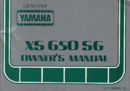 Official 1980 Yamaha XS650SG Special II Owners Manual