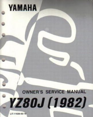 Official 1982 Yamaha YZ80J Factory Service Manual