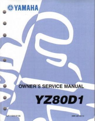 Official 1992 Yamaha YZ80D1 Factory Service Manual