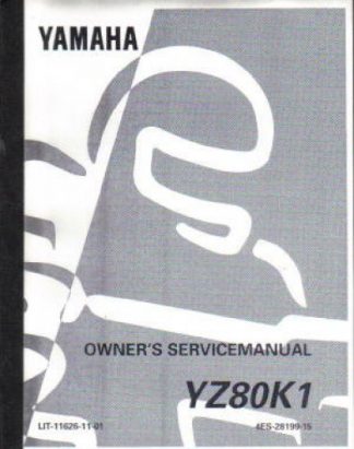 Official 1998 Yamaha YZ80K1 Factory Service Owners Manual
