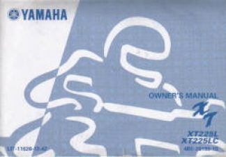 Official 1999 Yamaha XT225L LC Serow Motorcycle Factory Owners Manual