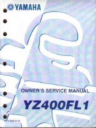 Official 1999 Yamaha YZ400FL Factory Owners Service Manual