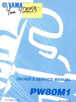 Official 2000 Yamaha PW80M1 Factory Owner Service Manual