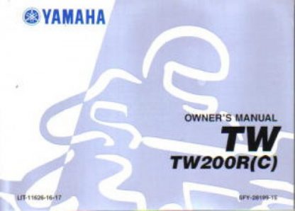 Official 2003 Yamaha TW200R Motorcycle Factory Owners Manual