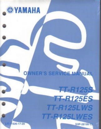 Official 2004 Yamaha TT-R125ES Factory Service Manual