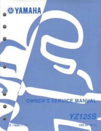 Used 2004 Yamaha YZ125RS1 Motorcycles Factory Service Manual