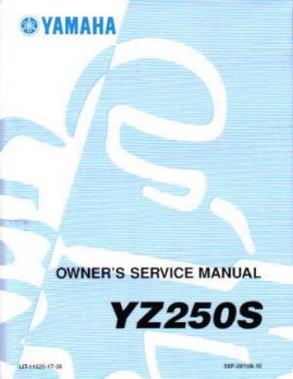 Official 2004 Yamaha YZ250S1 Factory Owners Service Manual