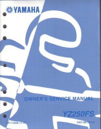 Official 2004 Yamaha YZ250FS Factory Service Manual