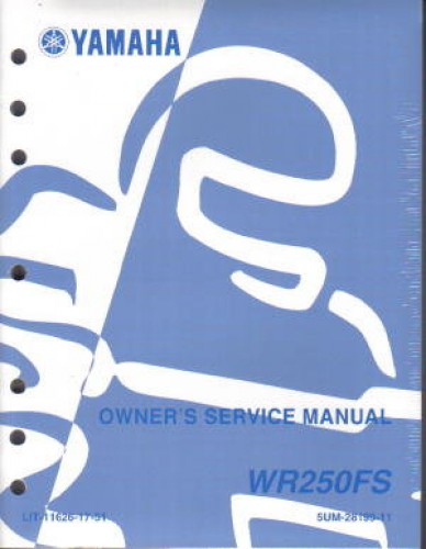 Official 2004 Yamaha WR250FS Factory Service Manual