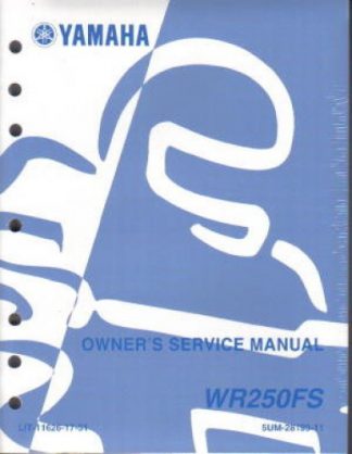 Used Official 2004 Yamaha WR250FS Factory Service Manual