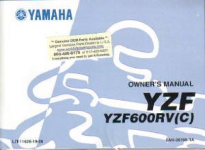 Official 2006 Yamaha YZF600RV Motorcycle Owners Manual