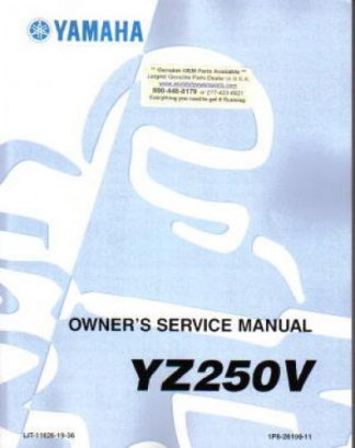 Official 2006 Yamaha YZ250V Motorcycle Factory Service Manual