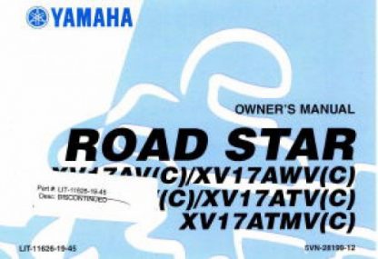 Official 2006 Yamaha XV17AMV Motorcycle Factory Owners Manual