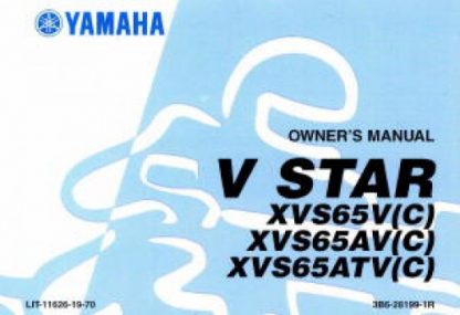 Official 2006 Yamaha XVS65ATV V Star Motorcycle Factory Owners Manual