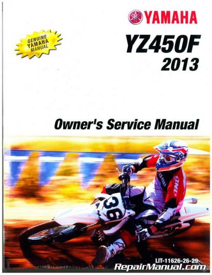 2013 Yamaha YZ450F Motorcycle Owners Service Manual
