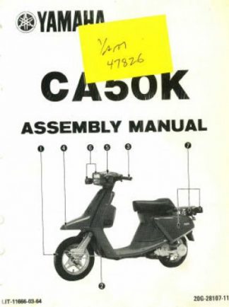 Used Official 1983 Yamaha CA50K Riva Assembly Manual