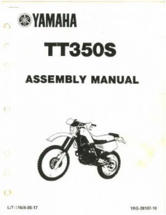 Used Official 1986 Yamaha TT350S Assembly Manual