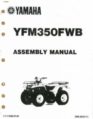 Used Official 1991 Yamaha YFM350FWB Assembly Manual
